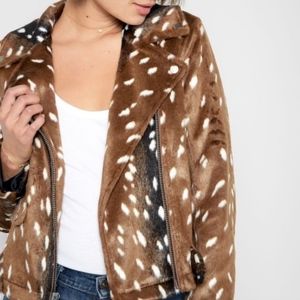 NEW 7 for all mankind Faux fur Jacket